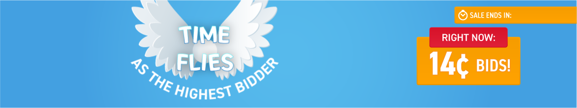 Time Flies as the Highest Bidder: Bids now only 14 cents each!
